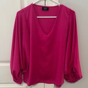 Vici Fuchsia V-Neck Blouse